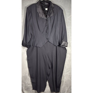 Vintage Fredericks Of Hollywood Jumpsuit and Jacket Satin Trim Women's Size 24‎